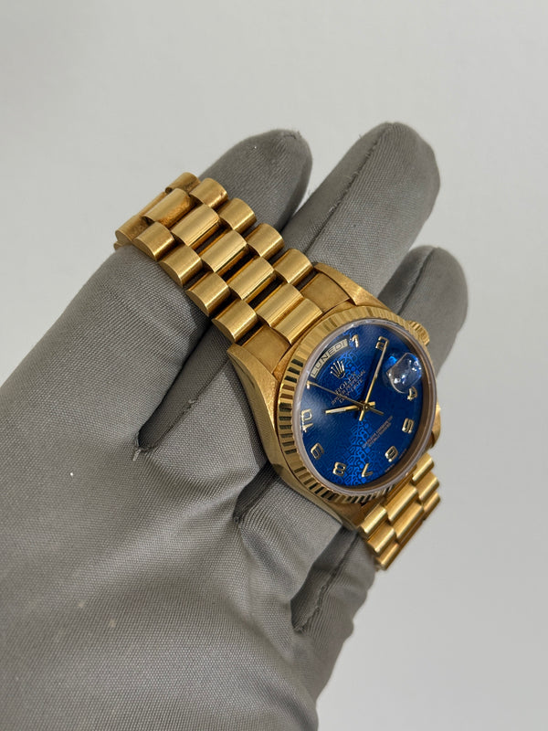 Rolex Watch Day-Date 36 18238 - Blue Arabic Jubilee Dial - Watch Only (ca. 1990)