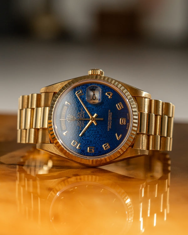 Rolex Watch Day-Date 36 18238 - Blue Arabic Jubilee Dial - Watch Only (ca. 1990)