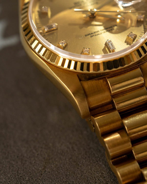 Rolex Day-Date 36 18238 - Yellow Gold - Champagne Diamond Dial - N Serial