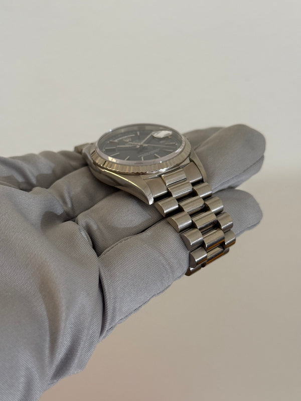 Rolex Watch Day-Date 36 18239 - White Gold Rhodium Dial - Papers - 1995