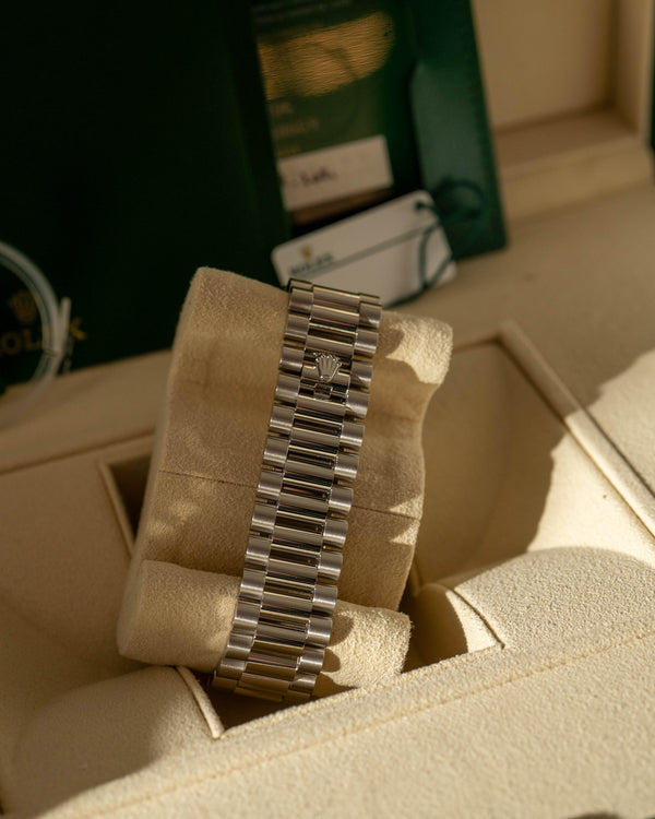 Rolex Day-Date 40 228206 - Meteorite Dial - Baguette Indexes - Full Set (2021)