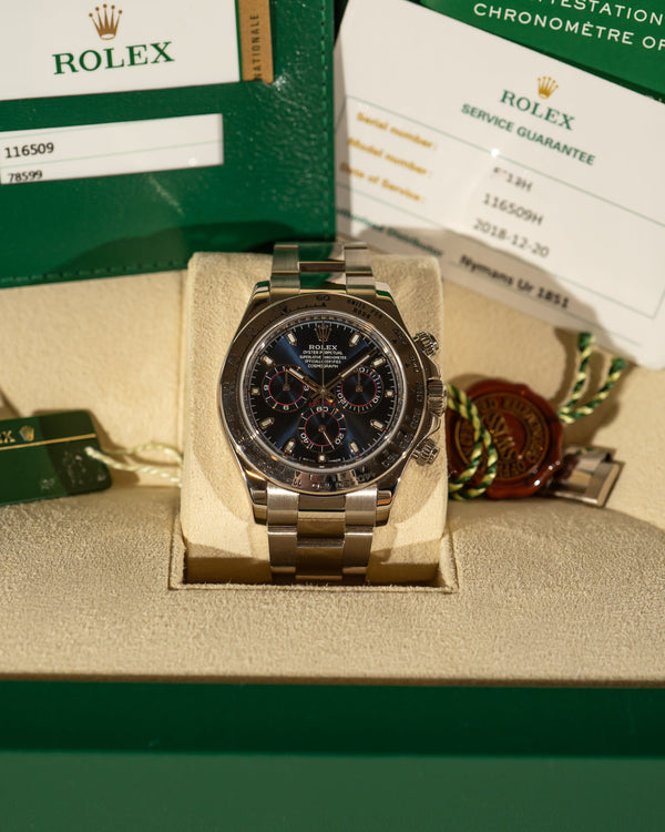 Rolex Daytona 116509 – Blue Dial – White Gold – Box & Papers (2015)