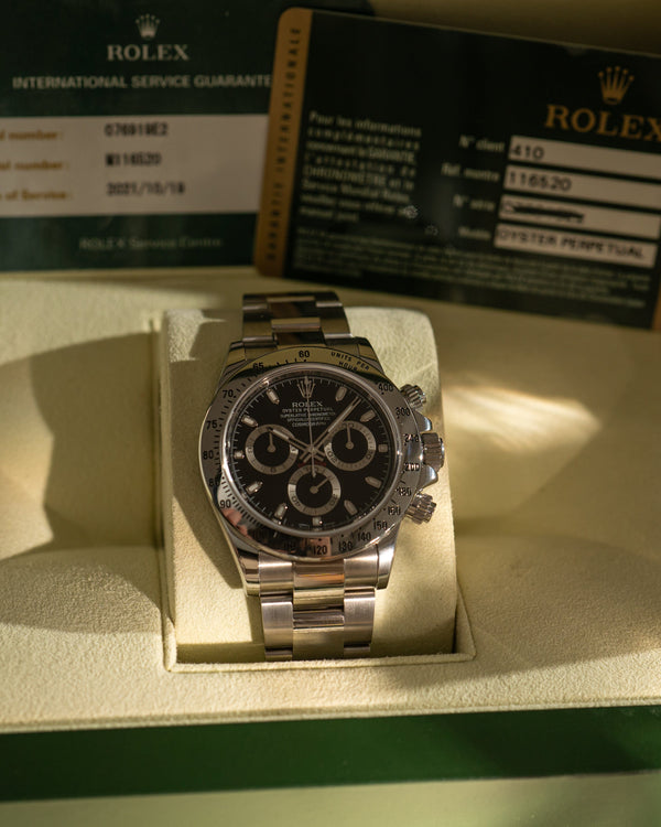 Rolex Daytona 116520 - Black Dial - Box & Card (2011)