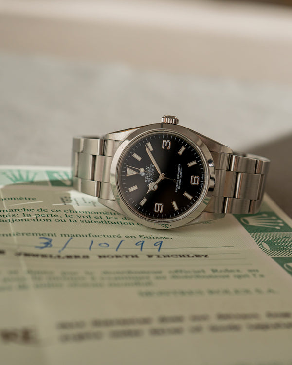 Rolex Explorer 14270 - Black Dial - Swiss Only Luminova - Papers Only (1999)