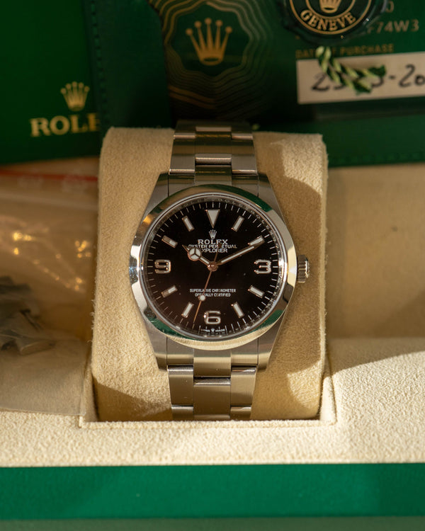 Rolex Explorer 36 124270 - Black Dial - Full Set (2021)