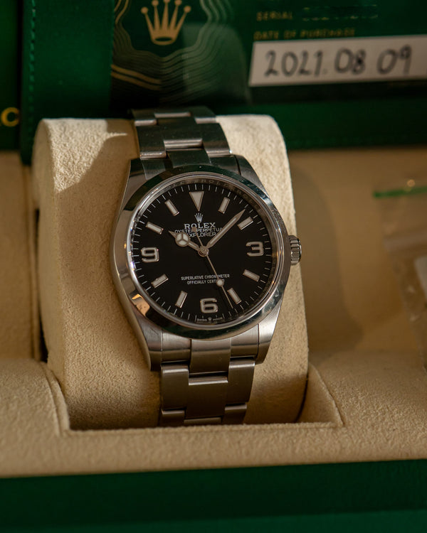 Rolex Watch Explorer 36 124270 - Black Dial - Full Set - 2021