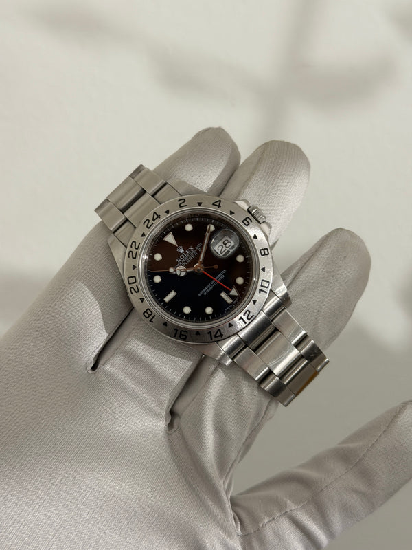 Rolex Watch Explorer II 16570 - Black Dial - Cal. 3186 - Papers & Red Tag - 2008