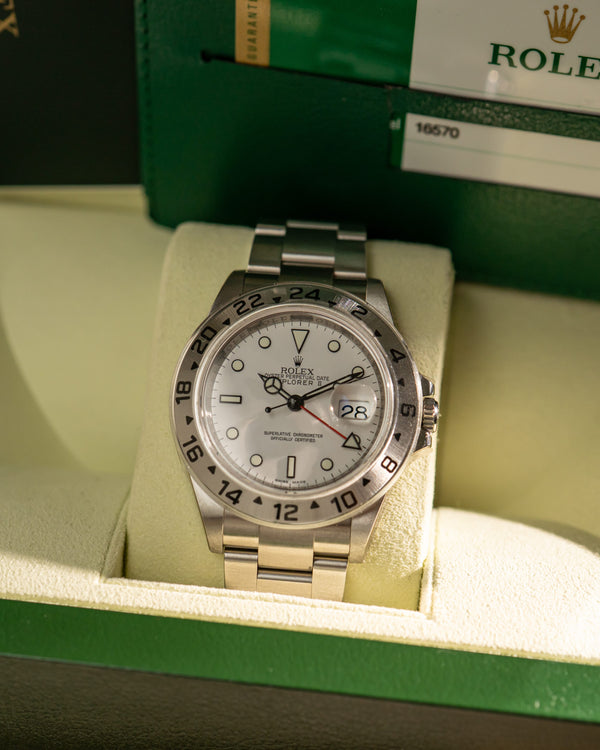 Rolex Watch Explorer II 16570 Polar - New Old Stock Full Stickers - Full Set - 2019