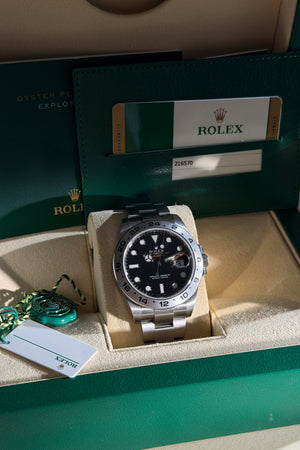 Rolex Watch Explorer II 216570 - Black Dial - Full Set - 2016