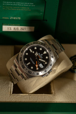 Rolex Explorer II 216570 – Black Dial – Full Set (2021)
