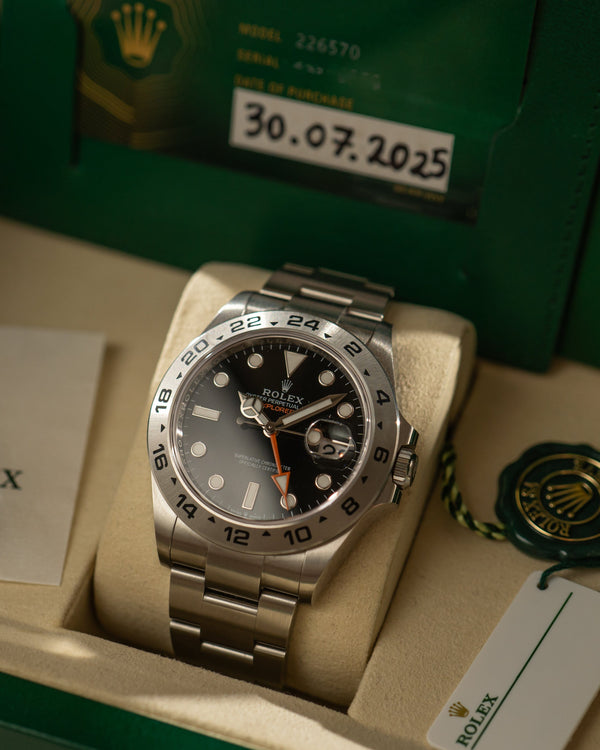 Rolex Explorer II 226570 – Black Dial – Full Set (2025) Swedish sold - Original Receipt