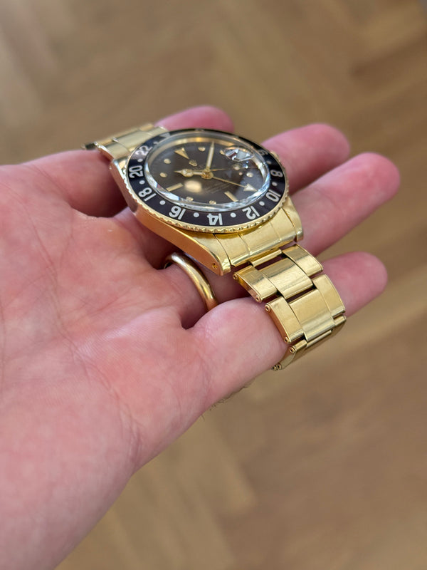 Rolex Watch GMT-Master 1675/8 - Brown Nipple Dial - Yellow Gold - ca. 1970