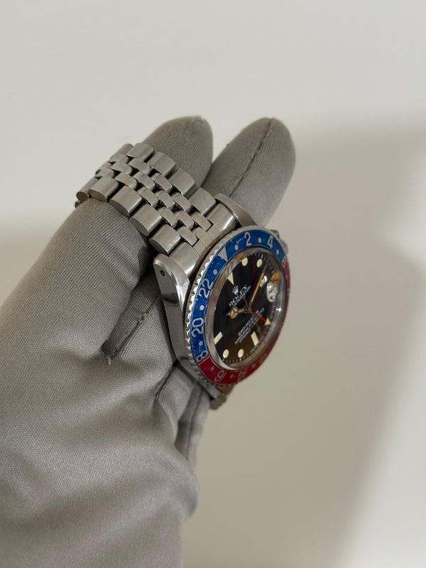 Rolex Watch GMT-Master 1675 - Pepsi - Thick Case - USA Jubilee - Papers (1983)