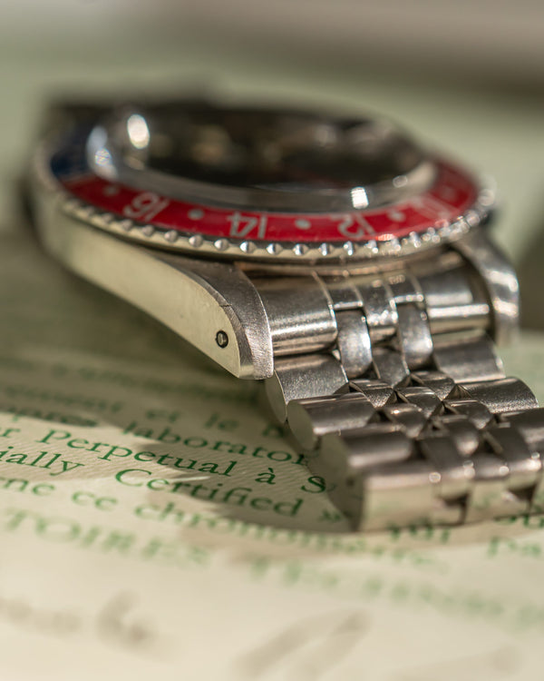Rolex Watch GMT-Master 1675 - Pepsi - Thick Case - USA Jubilee - Papers (1983)