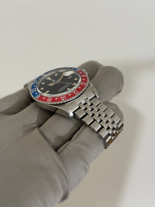 Rolex Watch GMT-Master 1675 - Pepsi - Thick Case - USA Jubilee - Papers (1983)
