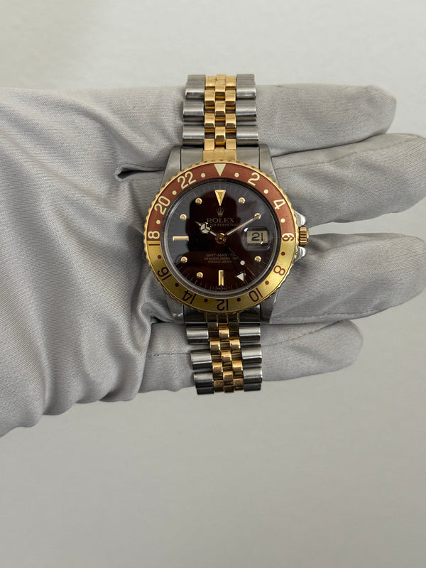 Rolex Watch GMT-Master 16753 Root Beer - Brown Nipple Dial - Box & Papers - 1989