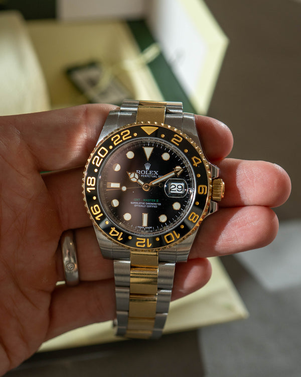 Rolex GMT-Master II 116713LN - Black Dial - Full Set (2015) - Rolex Service 2024