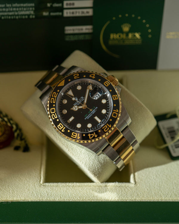 Rolex GMT-Master II 116713LN - Black Dial - Full Set (2015) - Rolex Service 2024