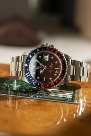 Rolex Watch GMT-Master II 16710 - Pepsi - Cal. 3186 Stick Dial - Warranty Card - 2007