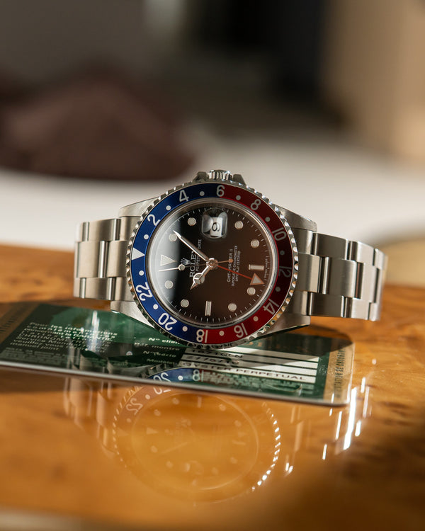 Rolex Watch GMT-Master II 16710 - Pepsi - Cal. 3186 Stick Dial - Warranty Card - 2007