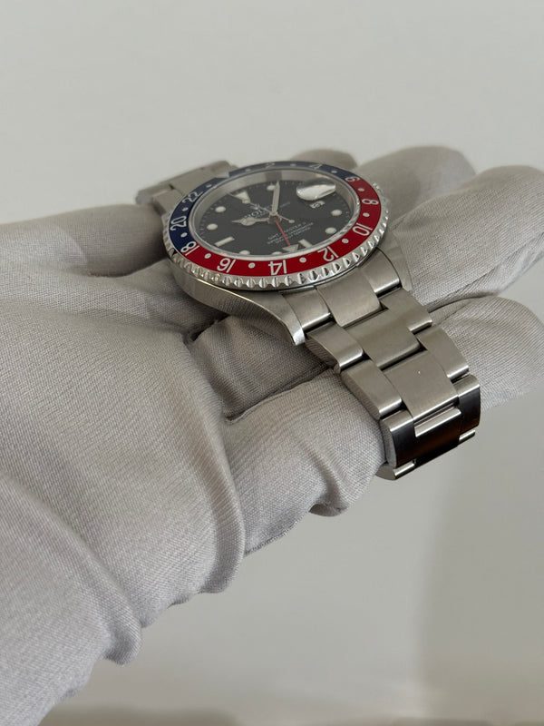 Rolex Watch GMT-Master II 16710 - Pepsi - Cal. 3186 Stick Dial - Warranty Card - 2007