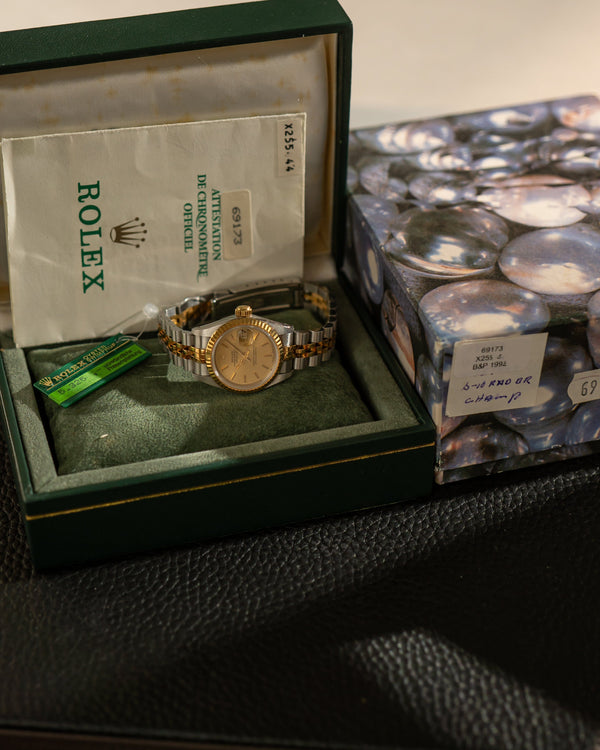 Rolex Lady-Datejust 26 69173 - Champagne Dial - Box & Papers (1992)