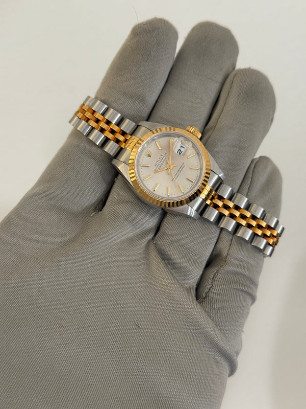 Rolex Watch Lady-Datejust 26 69173 - Steel & Yellow Gold - Silver Dial - Papers Only - 1998