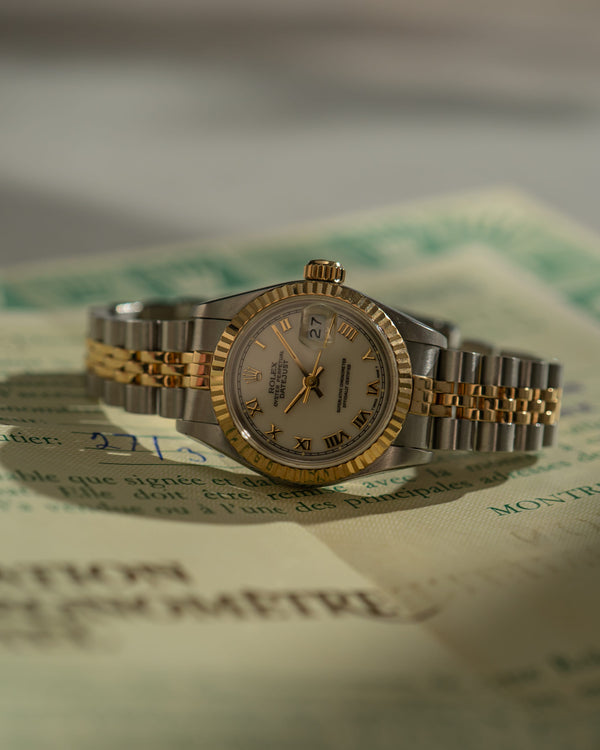 Rolex Lady-Datejust 26 69173 - White Roman Dial - With Papers (1992)