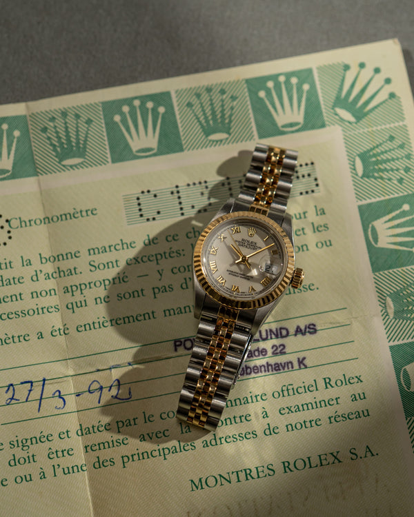 Rolex Lady-Datejust 26 69173 - White Roman Dial - With Papers (1992)