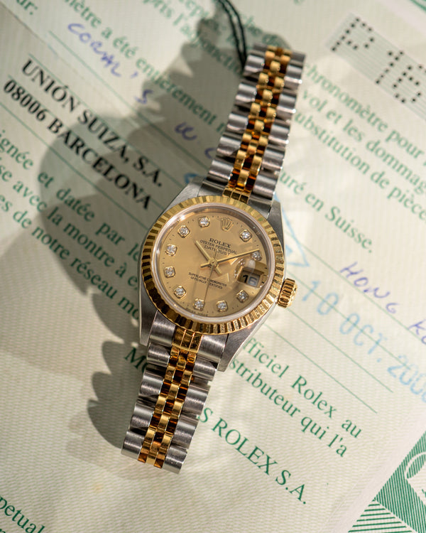 Rolex Lady-Datejust 26 79173 - Champagne Diamond Dial - Papers (2000)