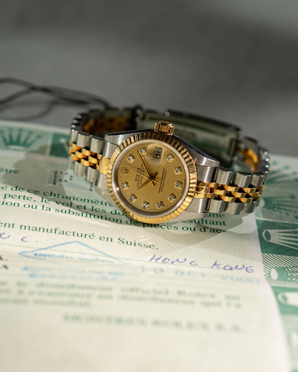 Rolex Lady-Datejust 26 79173 - Champagne Diamond Dial - Papers (2000)