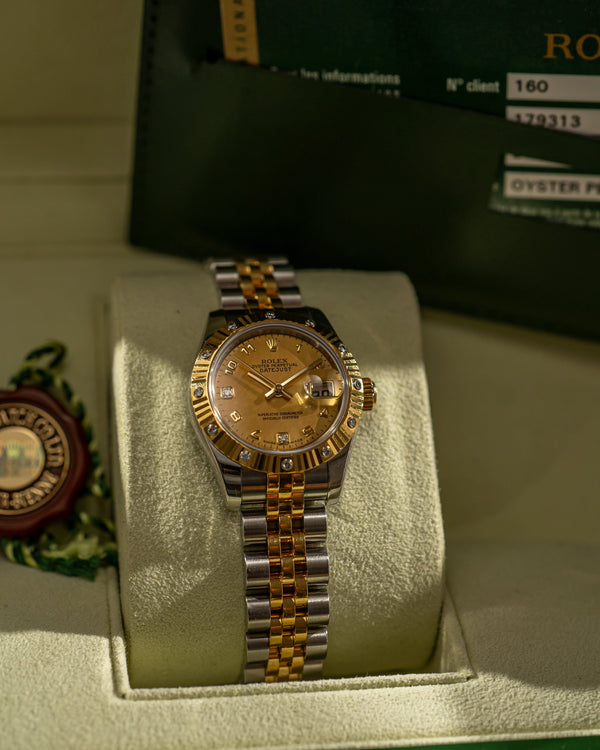 Rolex Lady-Datejust 28 179173 - Champagne Mother of Pearl Dial - Box & Card (2007)