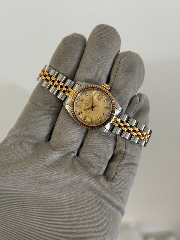Rolex Watch Lady-Datejust 6917/3 - Champagne Linen Dial - Papers - 1983