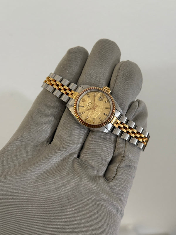 Rolex Watch Lady-Datejust 6917/3 - Champagne Linen Dial - Papers - 1983