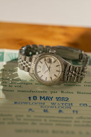 Rolex Watch Lady-Datejust 6917/4 - Silver Linen Dial - Papers - 1982