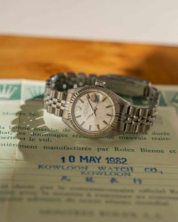 Rolex Watch Lady-Datejust 6917/4 - Silver Linen Dial - Papers - 1982