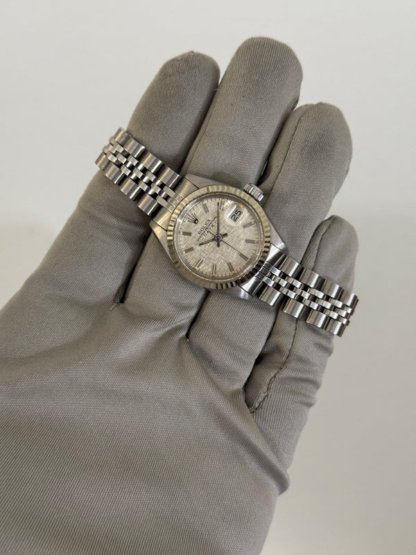 Rolex Watch Lady-Datejust 6917/4 - Silver Linen Dial - Papers - 1982
