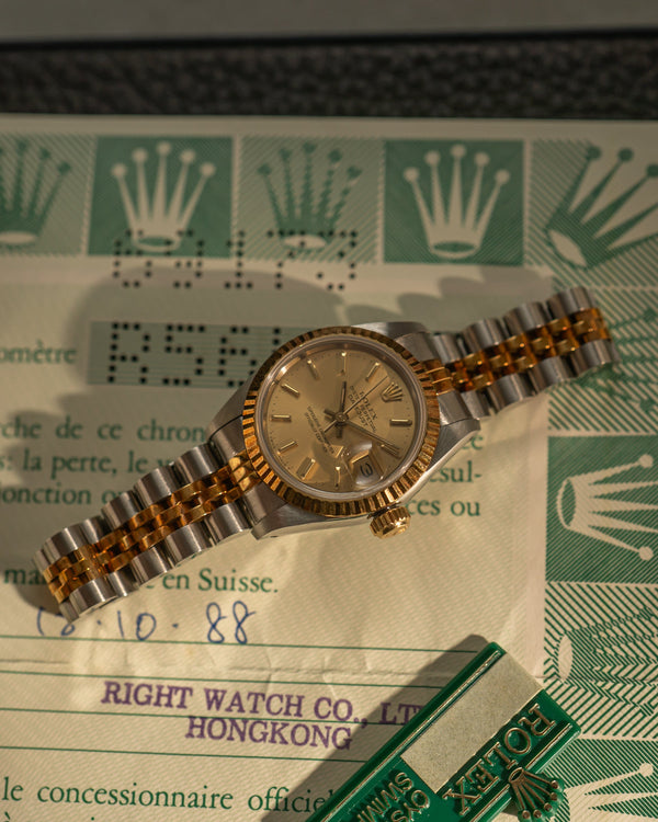 Rolex Lady-Datejust 69173 - Champagne Dial - With Papers (1988)