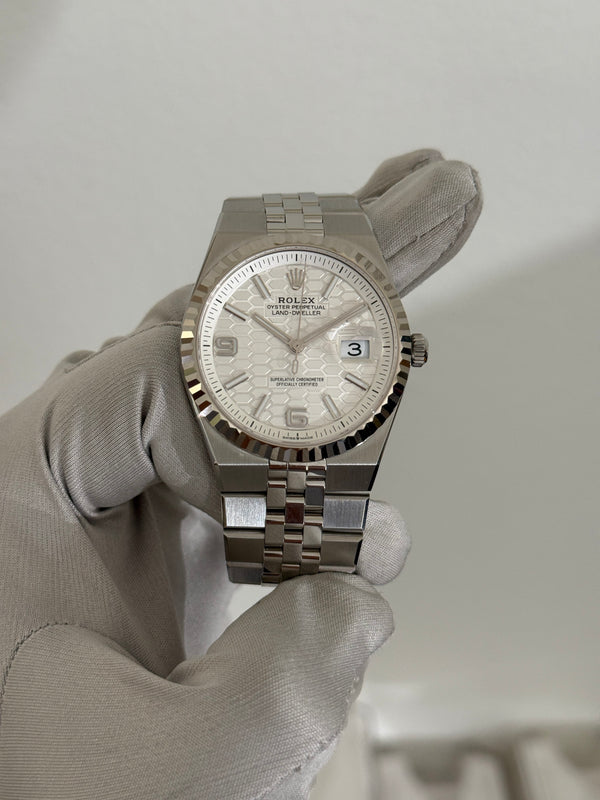 Rolex Watch Land-Dweller 127234 - White Honeycomb Dial - Full Set - 2026