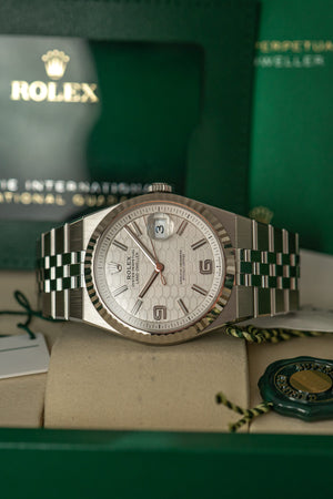 Rolex Watch Land-Dweller 40 127334 - White Honeycomb Dial - Full Set - 2026