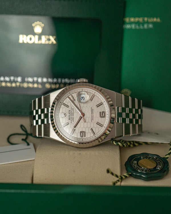 Rolex Watch Land-Dweller 40 127334 - White Honeycomb Dial - Full Set - 2026