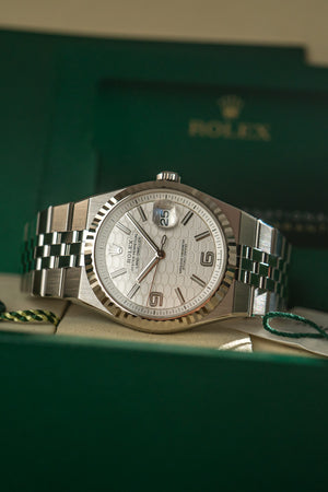 Rolex Watch Land-Dweller 40 127334 - White Honeycomb Motif - Unworn Full Set - 2026