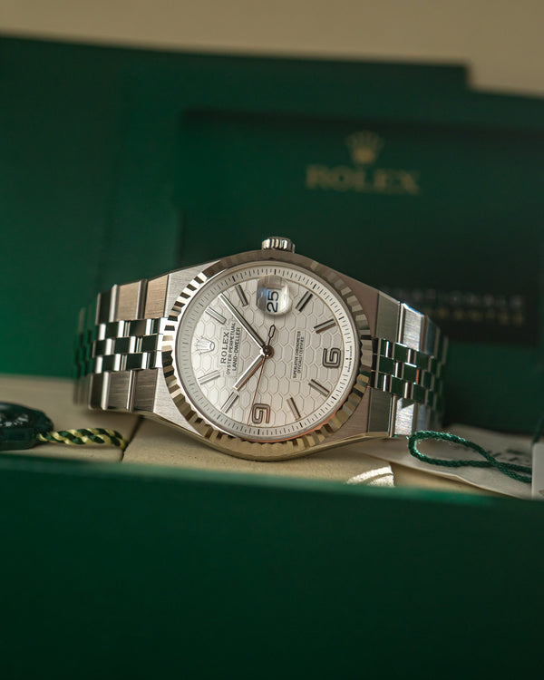 Rolex Watch Land-Dweller 40 127334 - White Honeycomb Motif - Unworn Full Set - 2026