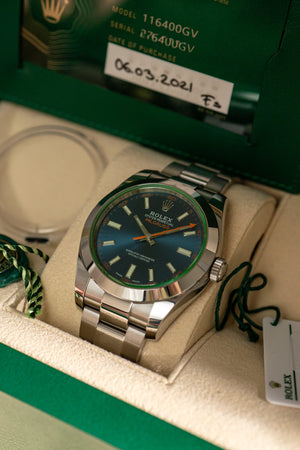 Rolex Watch Milgauss 116400GV - Z-Blue - Full Set - 2021