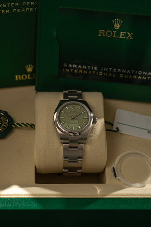 Rolex Oyster Perpetual 28 276200 - Pistachio Dial - Unworn 2026 - Inc. 25% VAT