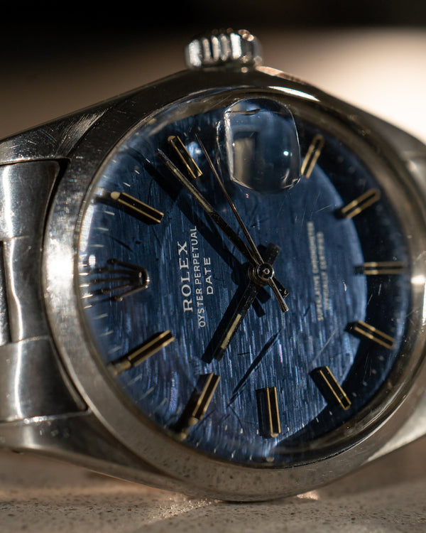 Rolex Oyster Perpetual Date 1500 – Blue Mosaic Dial (ca. 1970)