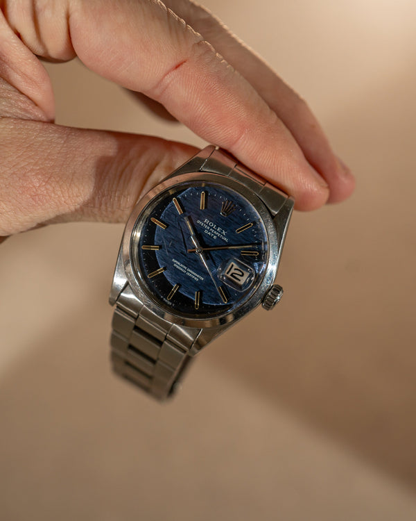 Rolex Oyster Perpetual Date 1500 – Blue Mosaic Dial (ca. 1970)