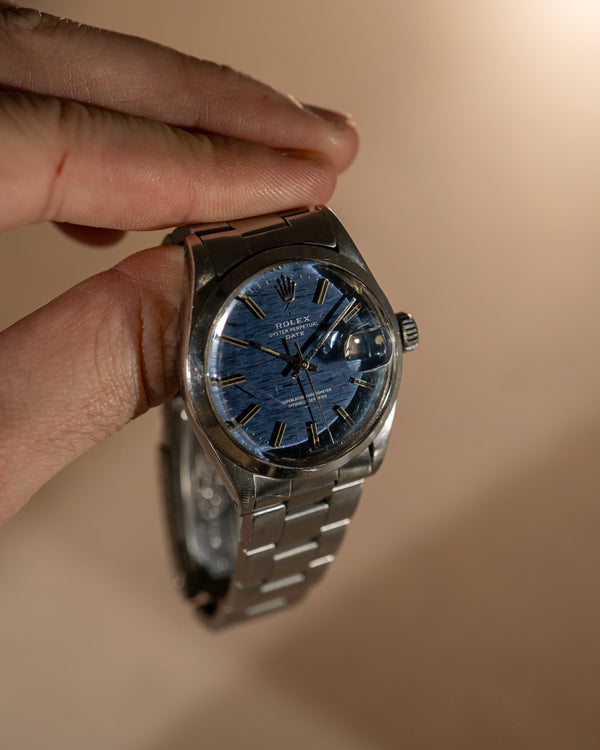 Rolex Oyster Perpetual Date 1500 – Blue Mosaic Dial (ca. 1970)