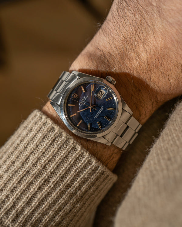 Rolex Oyster Perpetual Date 1500 – Blue Mosaic Dial (ca. 1970)