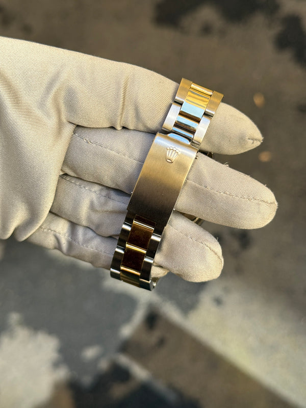 Rolex Watch Oyster Perpetual Date 1505 - Two-Tone Silver Dial - Watch Only - 1978
